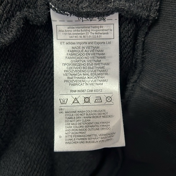 Adidas Originals Sweatshirt Hoodie Womens Trefoil Graphic Pocket Black size Smal - Picture 8 of 11